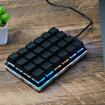 USB Programming Macro Custom Mechanical Keyboard RGB 24/16/12/9/8/4/3/2 Key Copy and Paste DIY Gaming Mini Keypad Macropad