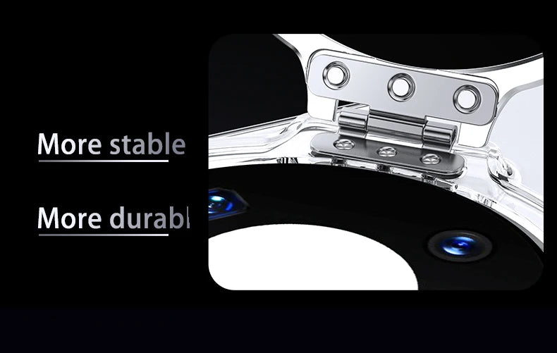 Acrylic Slim Frameless Transparent Case For Magsafe VIVO X300S X300 Pro Ultra Wireless Charging Lens Metal Stand Holder Cover