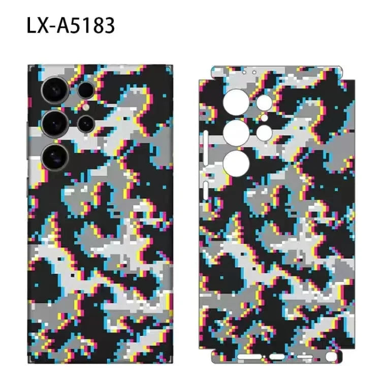 Colorful Camouflage Wrap Tear Down Skin for Samsung Galaxy S26 S24 S25 S23 Ultra Back Protector Cover Casing Stickers