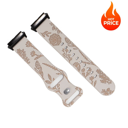 Flower Design Engraved Silicone Strap For Redmi Watch 3 /3 Lite /3 Active Two-tone Silicone Sport Strap For Redmi Watch3