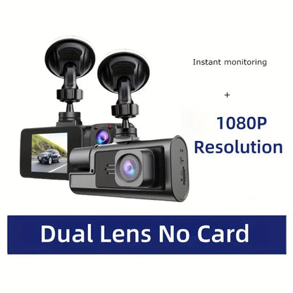 2 Camera Dash Cam W/ IR Night Vision Loop Recording & 2" IPS Screen 1080P ， DVR recorder, video recorder, Vehicle DVR