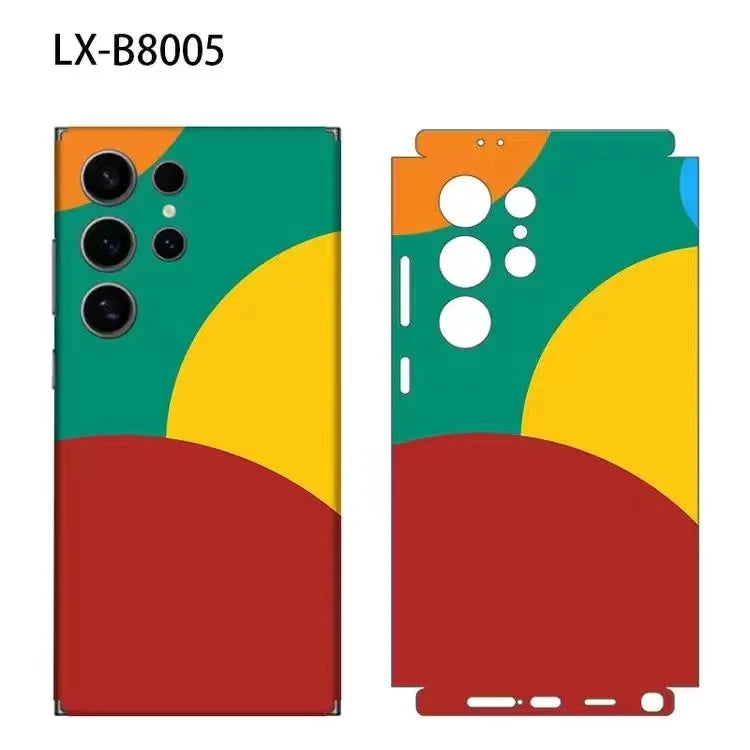 Colorful Camouflage Wrap Tear Down Skin for Samsung Galaxy S26 S24 S25 S23 Ultra Back Protector Cover Casing Stickers