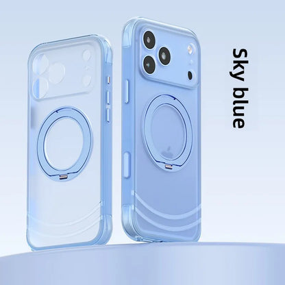 Luxury 360 Rotating Magnetic Kickstand Skin Feel Shockproof Case for iPhone 18 Pro Max 17 Pro for Magsafe Slim Fit AI key‌ Cover