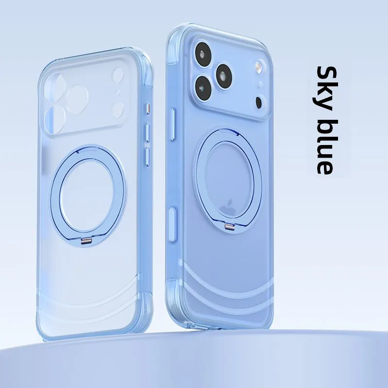 Luxury 360 Rotating Magnetic Kickstand Skin Feel Shockproof Case for iPhone 18 Pro Max 17 Pro for Magsafe Slim Fit AI key‌ Cover
