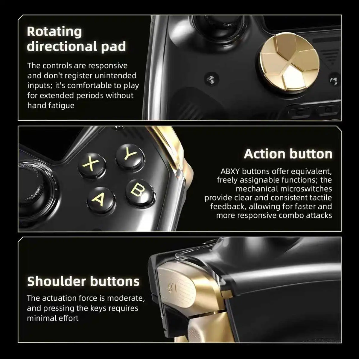Anbernic RG G01 / RG P01 Retro Games Controller Hall Effect Triggers XBOX Gamepad for PC Android IOS Steam Linux Supports Bluetooth 5.3/Wired/2.4G Wireless