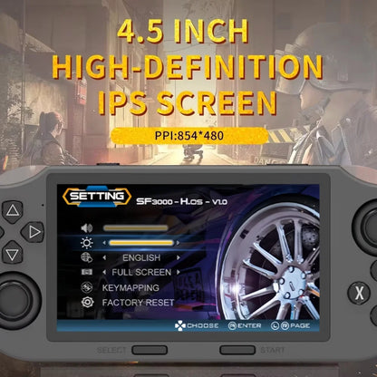 SF3000 Retro Handheld Video Game Console Linux System 4.5 Inch 854*480 IPS Screen 3000mAh Portable Pocket Video Games Player