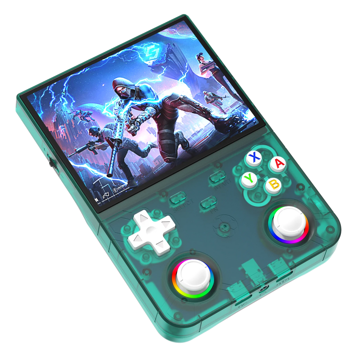R36 Ultra X Open Source Portable Game Device 4.5 Inch Full‑Laminated IPS Screen Quad‑Core Processor RGB Light Joystick Vibration