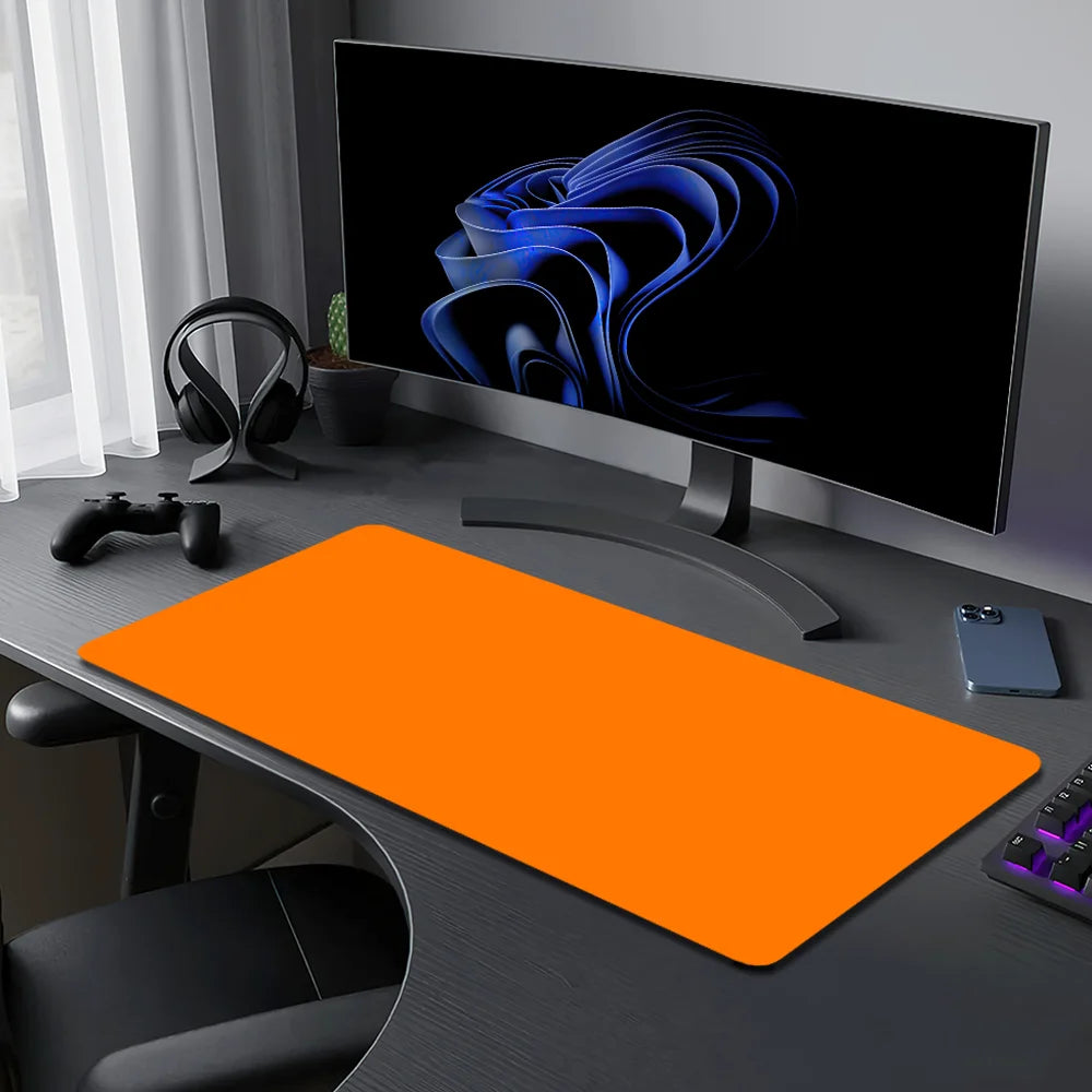 New Fashion Classic Orange Mouse Pad Desk Mat Large Non-slip Anti-fray Keyboard Ergonomic Office Rubber PC Home Custom