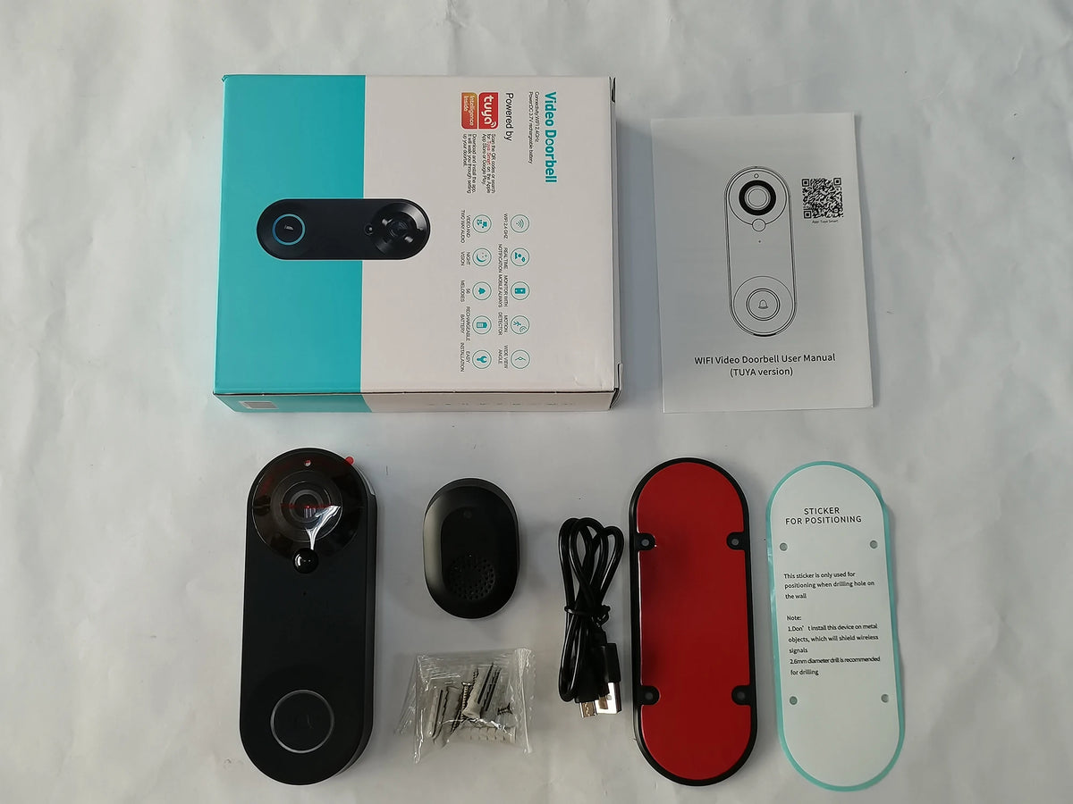 1080P Wireless Video Doorbell Camera WiFi Smart Door Bell Tuya Smart Home Security Motion Detect Night Vision Intercom Doorbell