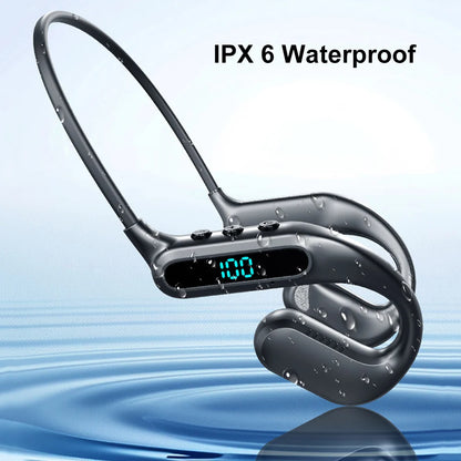 KEBIDUMEI Open Ear Bluetooth 6.0 Headphones Neckband Headsets TWS Wireless Earphones Sport HiFi Stereo Noise Reduction Earbuds