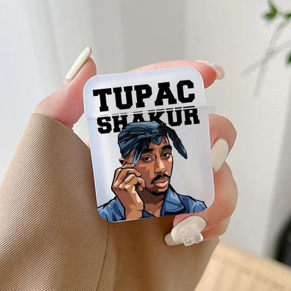 Rapper 2Pac Tupac Shakur Earphone Case for Airpods 3 3rd 4 4th Wireless Headphone Cover Air Pods Pro 3 2 1 Shockproof Fundas
