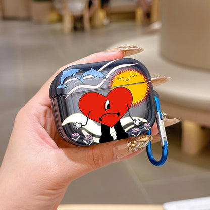 Singer B-Bad B-Bunny Translucent Silicone Case for Airpods 4 3 Pro 2 1 Wireless earphone Headphone Pro2 Protective Covers