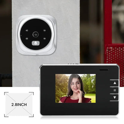 Home Security Night Vision Viewer Video Electronic Doorbell 2.8 Inch LCD Digital Peek Doorbell Cat Eye Outdoor Door Eye Camera