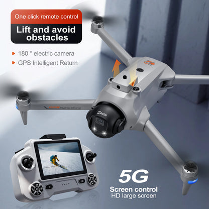 ZNLYRION YL059 GPS Foldable Drone With Large Screen Remote 180 Electric Adjustable Camera All Round Obstacle Avoidance Brushless Motor 5G FPV RC Quadcopter