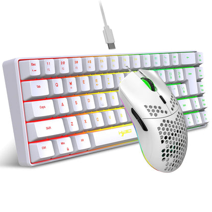 Keyboard and Mouse 68key Wired Membrane RGB Light 70% Clavier Souris Combo Gamer Gaming PC Full Set Kit Mobilador USB Keyboards