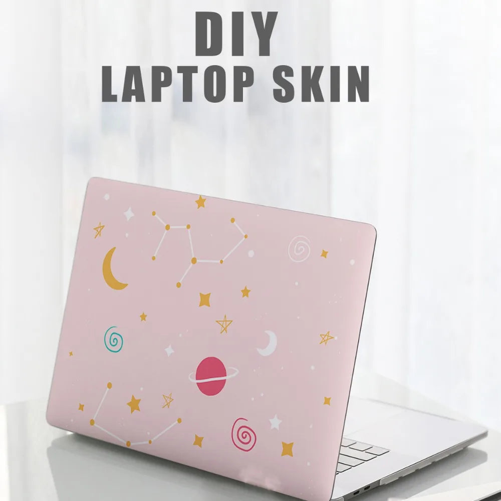 DIY 15inch Laptop Stickers Skins Cute Cat A+C Side Notebook Computer Cover Skin for Macbook /HP / Dell / Lenovo / Acer / ASUS