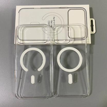 Original Clear Magnetic Phone Case For iPhone 18 17 Pro Max 16 15 14 Plus 13 12 Mini For Magsafe Wireless Charging Protect Cover