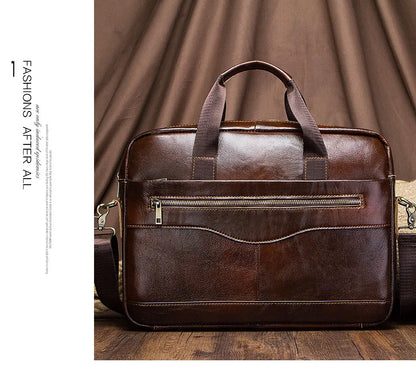 Genuine Leahther Men Briefcase Portable Office Handbag for Laptop Bag High Quality Business Messenger Shoulder Bags Travelling