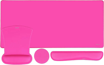 Keyboard Mouse Pad Set Large Gaming Mousepad&Keyboard Wrist Rest&Mouse Wrist Rest&Coaster Ergonomic Non-Slip Mousepad Cushion
