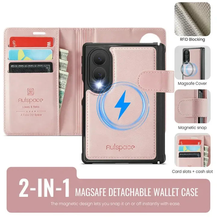 Galaxy Z Fold8 2 In1 Detachable Flip Cover Leather Wallet Case For Samsung Galaxy Z Fold 8 Magnet Card Slots Holder Wallet