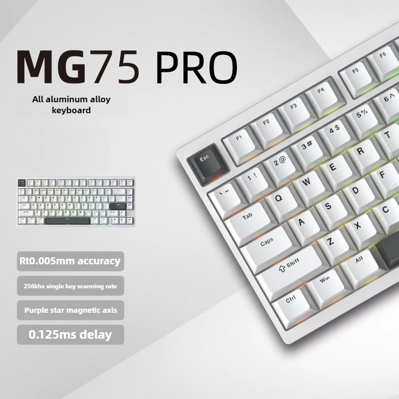 IROK MG75 PRO Mechanical Keyboard MG75 MAX Magnetic Switch 0.001RT Quick Release Gasket Structure 8K Low Latency Gaming Keyboard