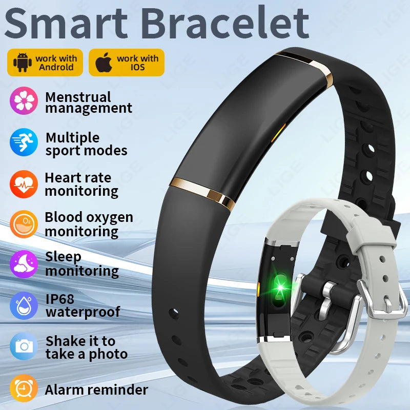 New Sport Fitness Tracker Smart Bracelet Heart Rate HRV Monitor Pedometer Remote Control Photography Smart Watch for Android iOS