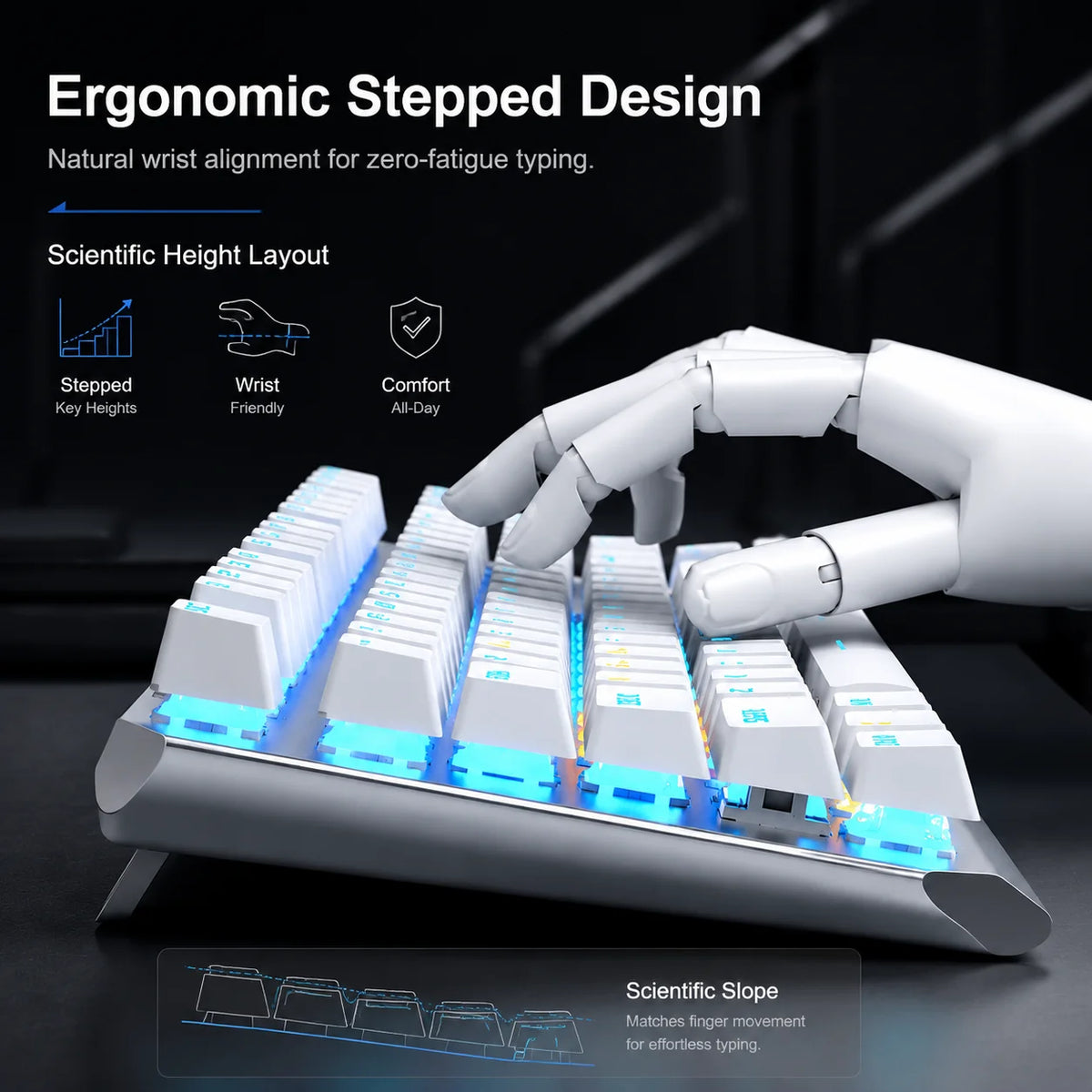 AULA F3087 Pro/F3087 Mechanical Keyboard 75% Layout Backlight Wired Full Key No Punch for Office E-Sport Gaming Keyboard