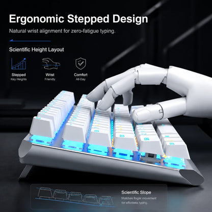 AULA F3087 Pro/F3087 Mechanical Keyboard 75% Layout Backlight Wired Full Key No Punch for Office E-Sport Gaming Keyboard