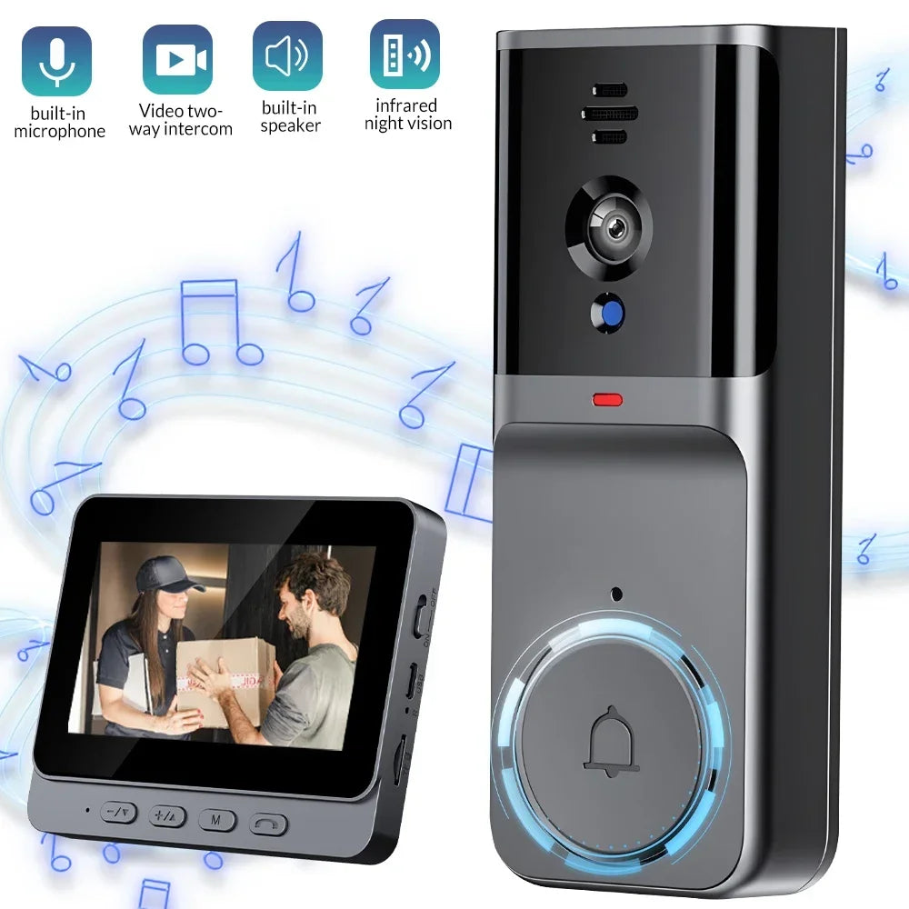 M16S M15S WiFi Wireless Intercom Smart Doorbell 4.3inch IPS Screen Video Security Camera Two-Way Intercom HD Surveillance Camera