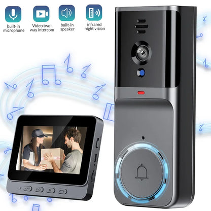 M16S M15S WiFi Wireless Intercom Smart Doorbell 4.3inch IPS Screen Video Security Camera Two-Way Intercom HD Surveillance Camera