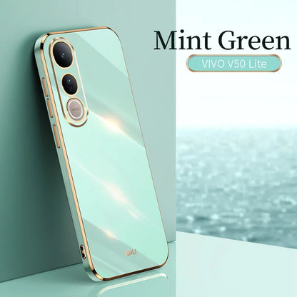 Funda Vivo V50 Lite 4g 5g Luxury Fashion Plating Case For VIVO V50 Lite Soft Slim Silicone Shockproof High Quality Phone Cover
