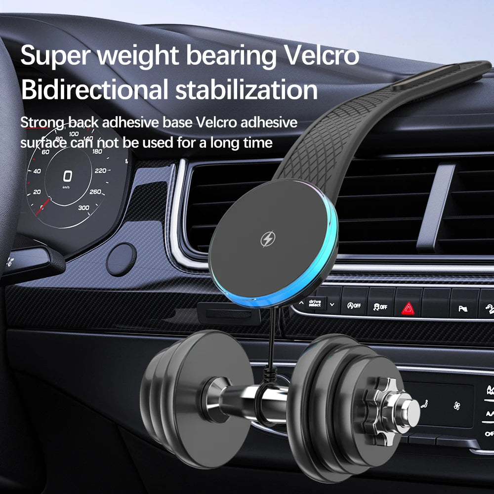 AIXXCO Car Phone Holder Magnetic Wireless Charger 15W Fast Charging Car Charger Holder For iPhone 16 15 14 13 Pro Max