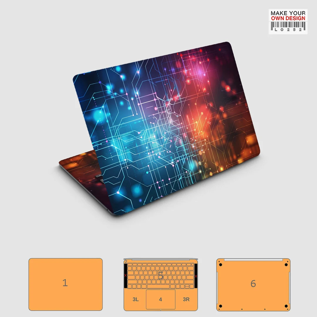Colorful Skin Sticker for Macbook Pro16 M1 M2 M3 M4 2022 2024 2025 Full Wray Sticker Skin Screen Protector
