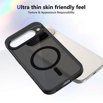 Solid Color Frosted Soft Border Translucent Hard PC Phone Case For Google Pixel 10 Pro XL 10A 9A For Magsafe Magnetic Back Cover