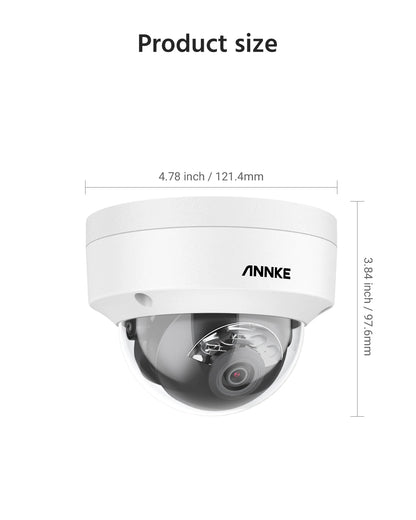 ANNKE 12MP Outdoor Smart Dual Light PoE Security Camera Color IR Night Vision Built-in Microphone IP67 Smart Home H.265+
