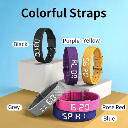 Smart Bracelet LED Digital Waterproof Smart Clock Smartband With running pedometer Monitor Smart Band Vibration Alarm Reminder