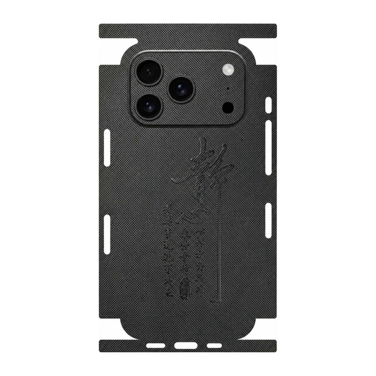 Diamond Texture Leather Back Skin for iPhone 17 16 15 14 13 Series Full Wrap Edge Rear Protective Film Sticker