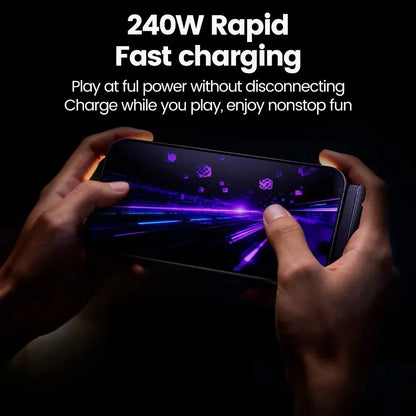 240W PD Fast Charging Type C to Type C Cable USB-C To Type-C Cable With Foldable Stand Phone Holder For HUAWEI iPhone 15 Xiaomi