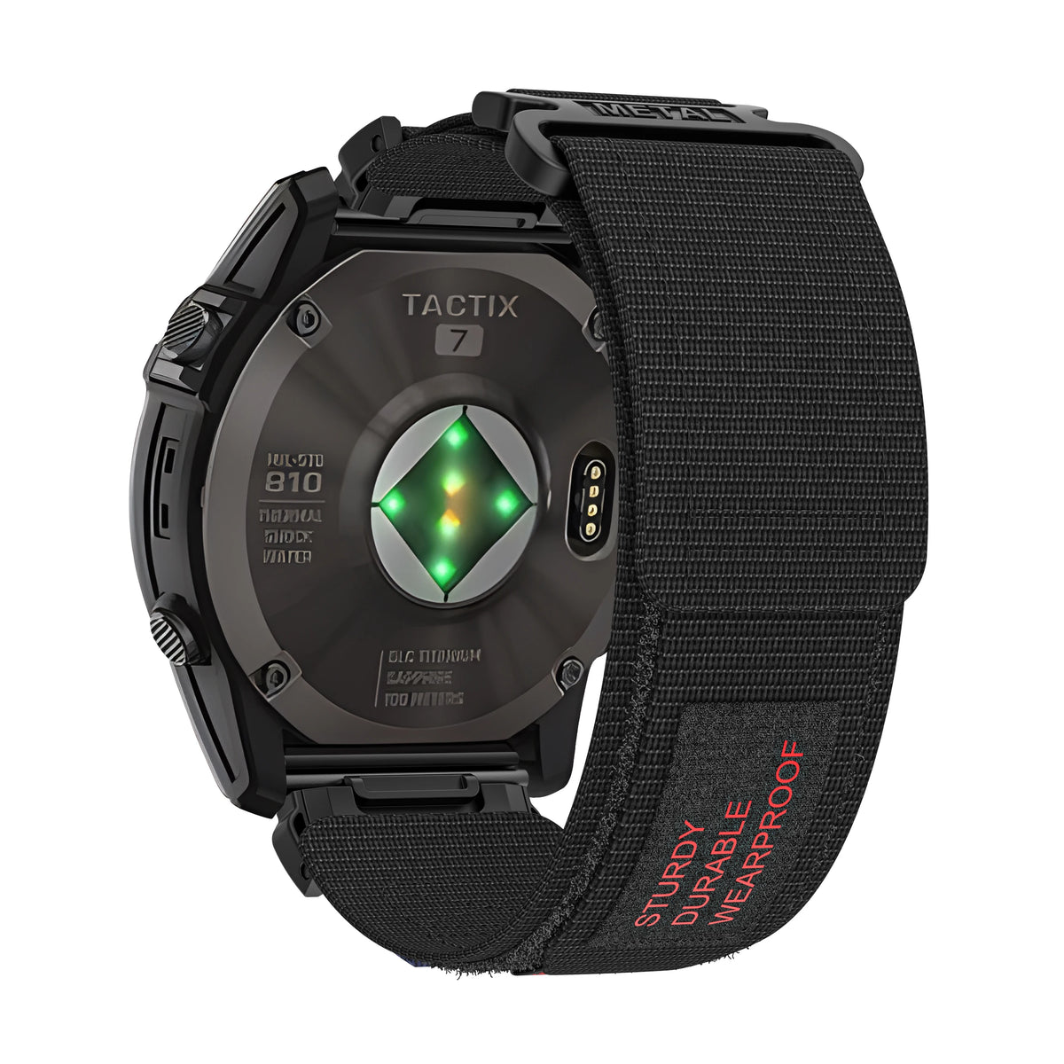 QuickFit 26mm Nylon Velcro Watch Band Strap for Garmin Fenix 8 51mm, Fenix 7X 6X Pro, Epix 2 Pro/Tactix 8 51mm, Instinct 3 50mm