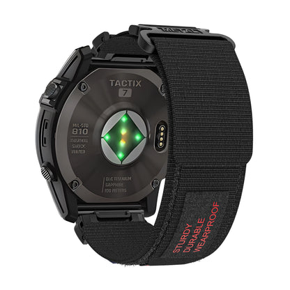 QuickFit 26mm Nylon Velcro Watch Band Strap for Garmin Fenix 8 51mm, Fenix 7X 6X Pro, Epix 2 Pro/Tactix 8 51mm, Instinct 3 50mm