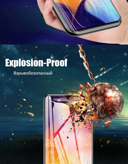 3PCS Protective Glass for Samsung A52 A32 A72 A02 A12 A22 Screen Protector on Samsung A30S A10 A20 A50 A70 A03 A13 A23 A33 Glass