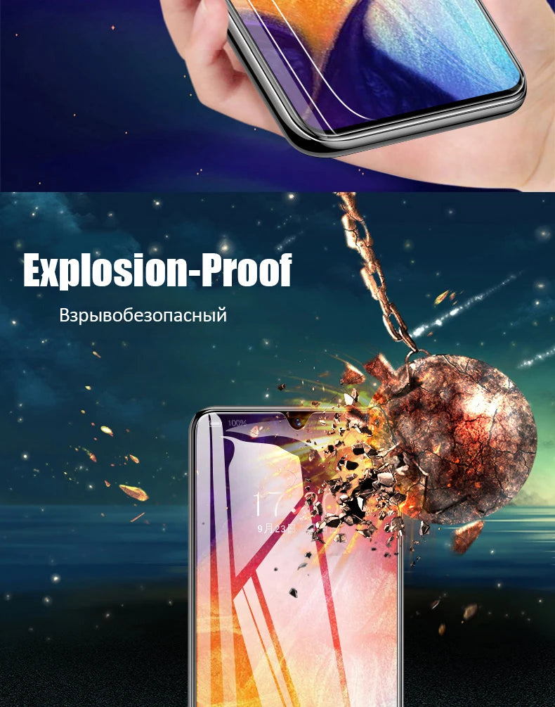 3PCS Protective Glass for Samsung A52 A32 A72 A02 A12 A22 Screen Protector on Samsung A30S A10 A20 A50 A70 A03 A13 A23 A33 Glass