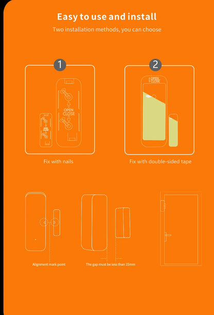 Tuya Zigbee Door Sensor Contact Sensor Open Closed Detector Smart Home Alarm Security Protection Work with Smart Life