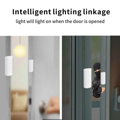 Tuya WiFi Smart Door and Window Sensor Wireless Contact Detector for Home Automation and Security System Door Sensor