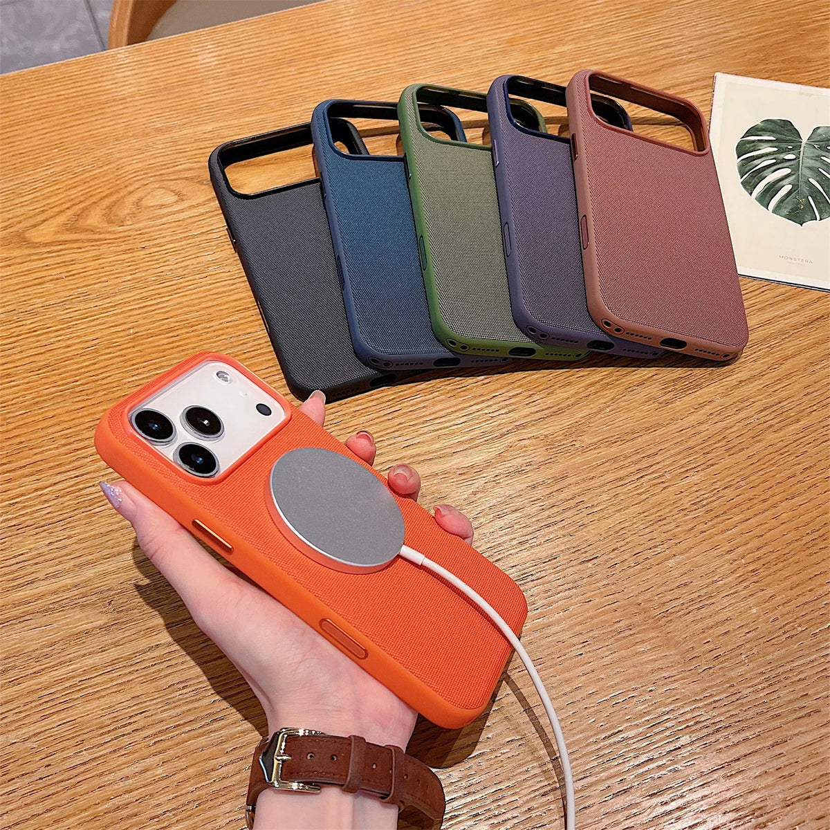 New Original Technology Woven Magnetic Phone Case For IPhone 18 17 16 15 14 13Pro Max Support Wireless Charging Shockproof Cover