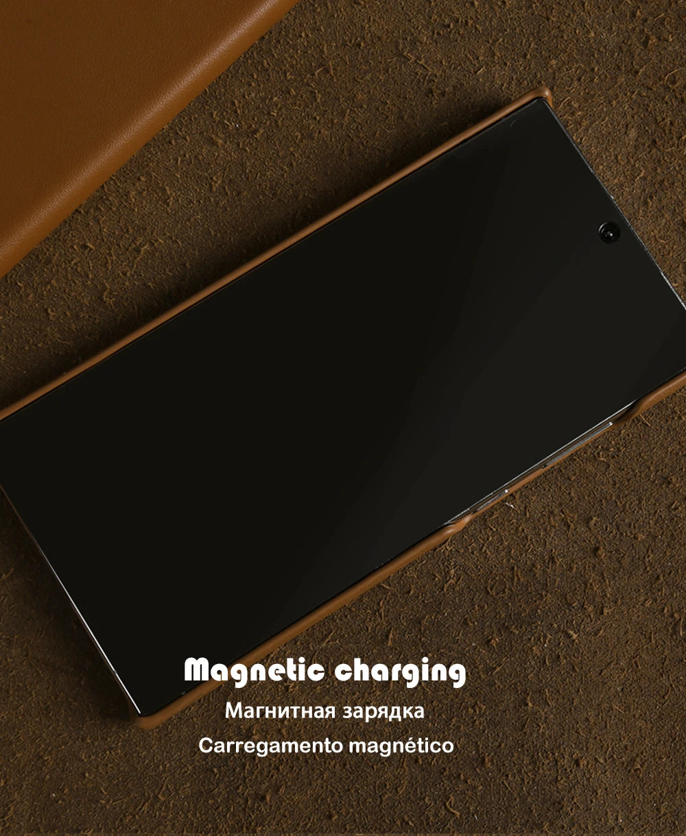 Handmade Premium Genuine Leather Magnetic Case for Samsung Galaxy S25 Ultra Case S24FE S23 S22 S21 S20 Note20Ultra Magsafe Cover