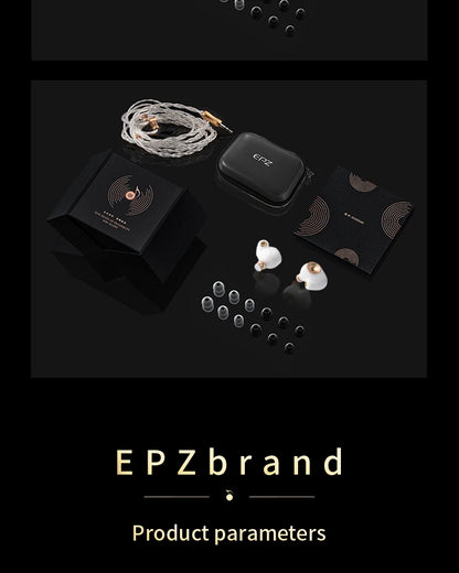 EPZ Q5 Earphones Wired HIFI Ceramic Carbon Nano Moving Coil IEM In Ear Monitor MMCX Detachable Cable Earbuds Gaming Headset