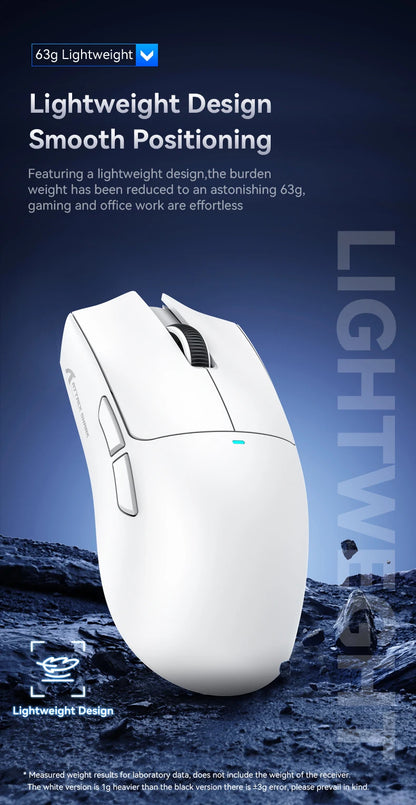 ATTACK SHARK X11 Lightweight Wireless Gaming Mouse with RGB Backlight Charging, Up to 22K DPI, PAW3311 Optical Sensor, HUYU Swit