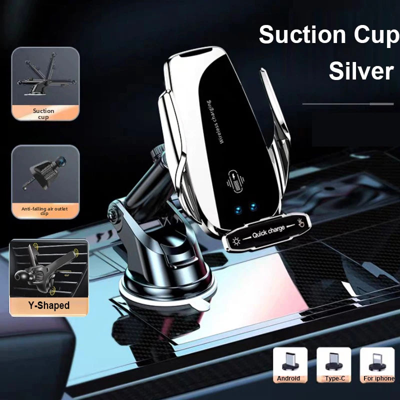 Wireless Charger For Car Mobile Cell Phone Holder Support For Mobile Car Mount Automotive Electric Induction Auto Clamping