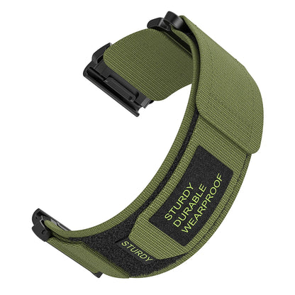 QuickFit 26mm Nylon Velcro Watch Band Strap for Garmin Fenix 8 51mm, Fenix 7X 6X Pro, Epix 2 Pro/Tactix 8 51mm, Instinct 3 50mm